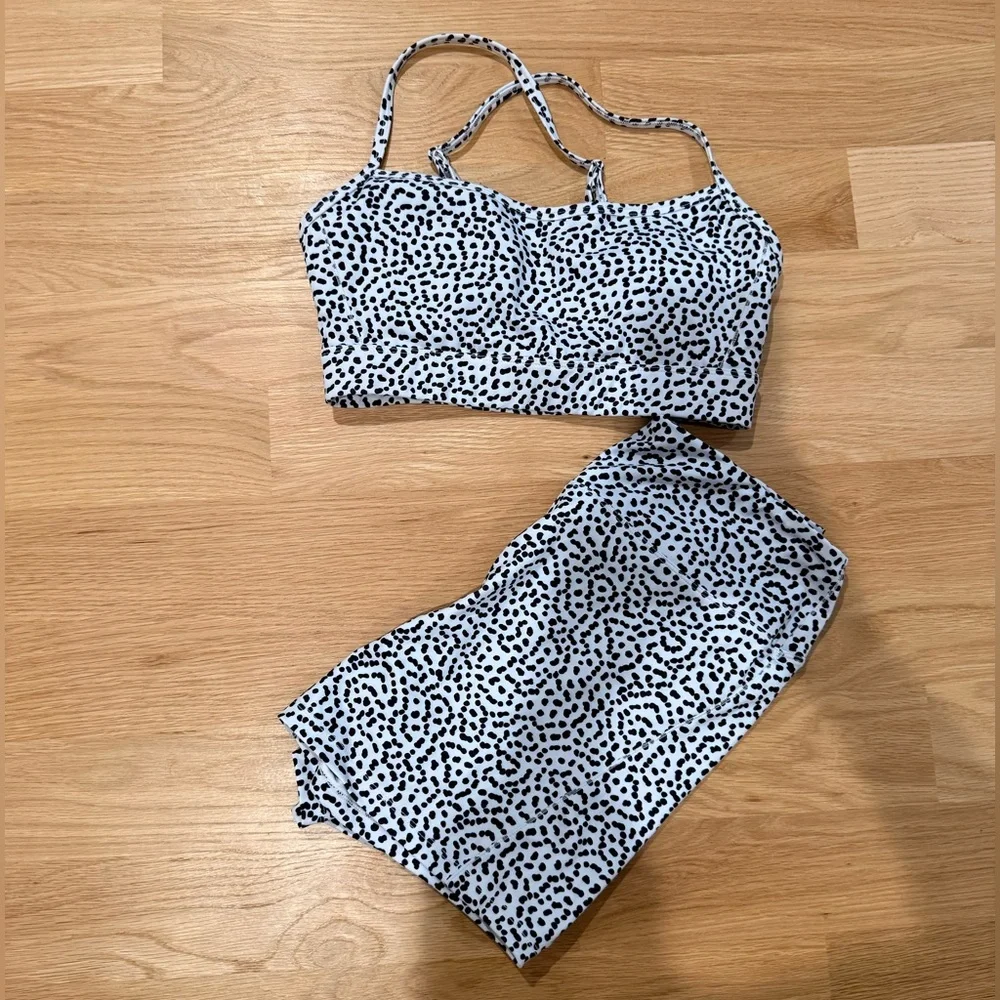 Black and White Spotted Two-Piece Set - Picture 1 of 2